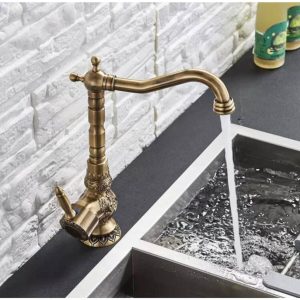Mutfak Evye Batarya Rustik Antik Gold