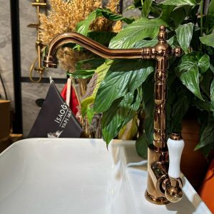 Bronz Mutfak Bataryası Vintage Tasarım Evye Armatür Bakır Zen Design