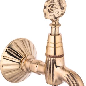 Gold Kurna Musluğu Osmanlı Tuğralı Hamam Musluğu Gold Komple Pirinç