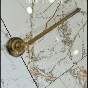 Havluluk Antil Gold Banyo Havluluk Vintage Tasarım Banyo Havluluk Mat Gold