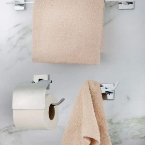 Havluluk Tuvalet Kağıtlık İkili Bornozluk Komple Set Pirinç Paslanmaz Premium Banyo Seti