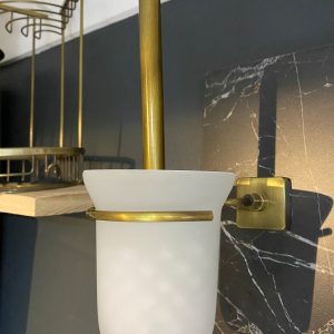 Mat Gold Tuvalet Fırçası Antik Gold Tuvalet Fırçalık Komple Pirinç Paslanmaz