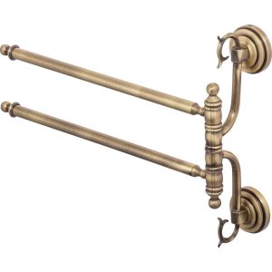 Pirinç İkili Havluluk Antik Gold Komple Pirinç Premium Vintage Banyo Havluluk Askılık
