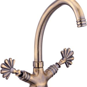Antik Gold Lavabo Bataryası Eskitme Musluk Özel Tasarım Armatür Banyo Musluğu