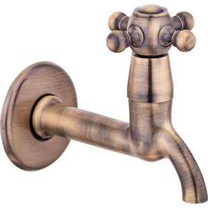 Antik Gold Musluk Duvardan Wc Musluğu Antik Eskitme Lavabo Musluğu