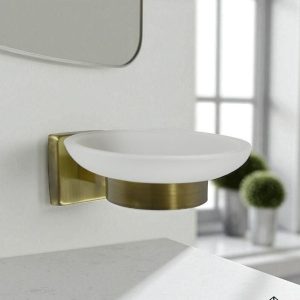 Antik Gold Sabunluk Pirinç Malzeme Eskitme Banyo Sabunluk
