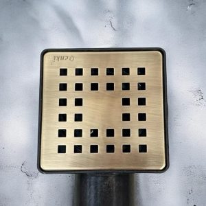 Antik Gold Yer Gideri Antik Gold Kanal Süzgeç 10*10 Antik Eskitme Gider