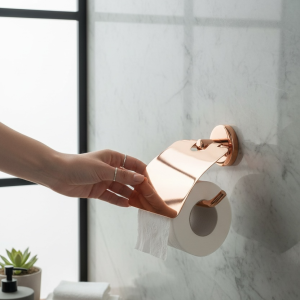 Bakır Tuvalet Kağıtlığı Bronz Kapaklı Premium Tuvalet Kağıtlığı Pirinç Malzeme