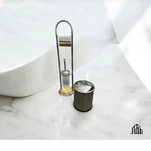 Banyo Çöp Kovası Ayaklı Klozet Fırçalık Ayaklı Tuvalet Kağıtlık Banyo Aksesuar Seti Pirinç Materyal