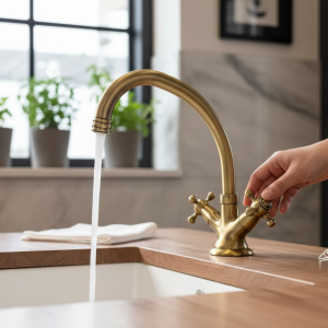 Eviye Bataryası Eskitme Gold Klasik Tasarım Mutfak Bataryası Pirinç Malzeme