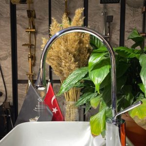 Mutfak Bataryası Gümüş Evye Musluğu Drop Design Modern Tasarım Banyo Ve Mutfak Armatür