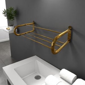 Mat Gold Havluluk Otel Tipi Raf Havluluk Fırçalanmış Mat Gold Premium Havluluk