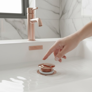 Bakır Lavabo Sifonu Bas Bırak Çift Kademeli Bronz Pop Up Gider Pirinç Malzeme