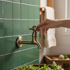 Eskitme Gold Musluk Duvardan Çıkışlı Bahçe Wc Balkon Uyumlu Retro Musluk Antik Eskitme