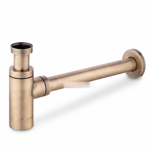 Lavabo Gideri Mat Gold Lavabo Sifonu Bas Bırak Pop Up Dahil Komple Set Fırçalanmış Gold Renk