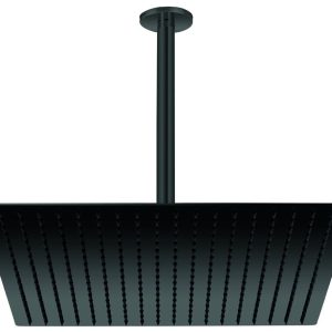 GPD Ankastre Duş Başlığı Kare Slim Metal 40x40 cm Siyah ADS23-S