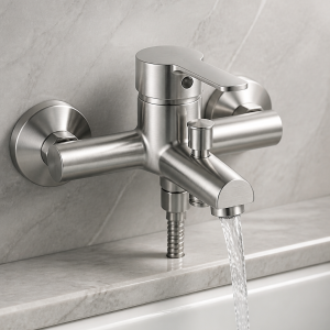 Mat Krom Banyo Bataryası Pirinç Malzeme İnox Leke ve İz Bırakmaz Banyo Duş Armatürü