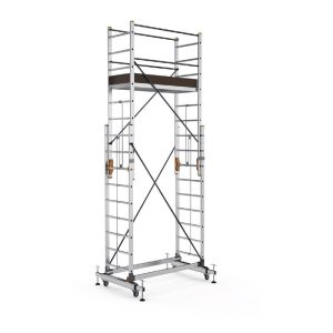 Saraylı Özel Alaşımlı Alüminyum İskele Merdiven 2X2 m (4 Metre) 7507-D