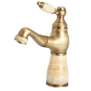 Mat Gold Spiralli Klasik Uzayan Model 5 Yıl Garantili Lavabo Armatürü